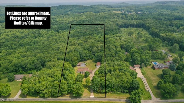 41510 Alderlick Rd, Wellsville, OH 43968 - view of property location with a heavily wooded area and property boundaries highlighted