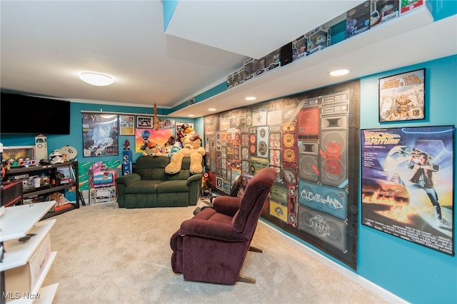 10229 State Rd, North Royalton, OH 44133 - living area with carpet and recessed lighting