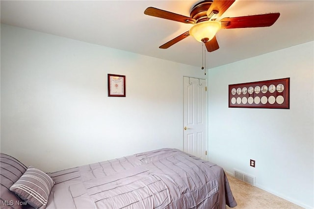 132 Karen Pl, Wintersville, OH 43953 - carpeted bedroom with a ceiling fan