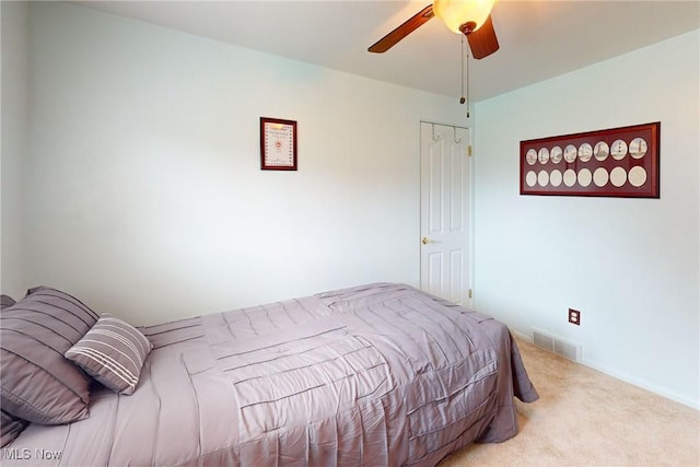 132 Karen Pl, Wintersville, OH 43953 - bedroom featuring carpet flooring and ceiling fan