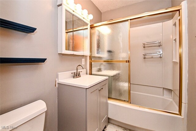 3811 Amherst Ave NW, Massillon, OH 44646 - bathroom with vanity and combined bath / shower with glass door