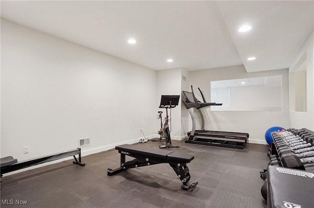 2634 Deer Ridge Run, Cuyahoga Falls, OH 44223 - exercise room with recessed lighting and baseboards
