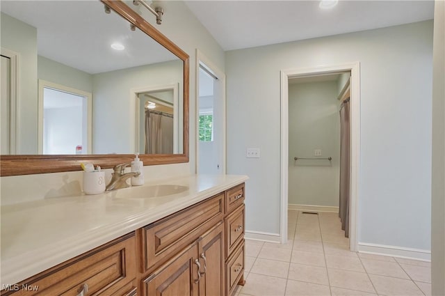 2634 Deer Ridge Run, Cuyahoga Falls, OH 44223 - full bath featuring vanity, tile patterned flooring, and recessed lighting