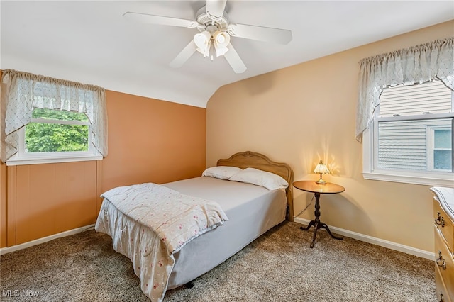 1120 Croyden Rd, Lyndhurst, OH 44124 - bedroom with carpet, ceiling fan, and lofted ceiling