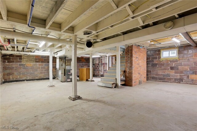 722 Clark St, Cambridge, OH 43725 - below grade area featuring stairs