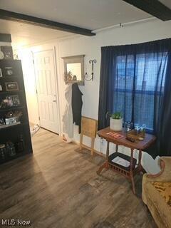 200 Pennock Dr Unit 37, Beverly, OH 45715 - hall featuring wood finished floors and beamed ceiling