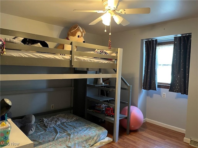 199 Kanawha Rd, Weirton, WV 26062 - bedroom featuring wood finished floors and ceiling fan