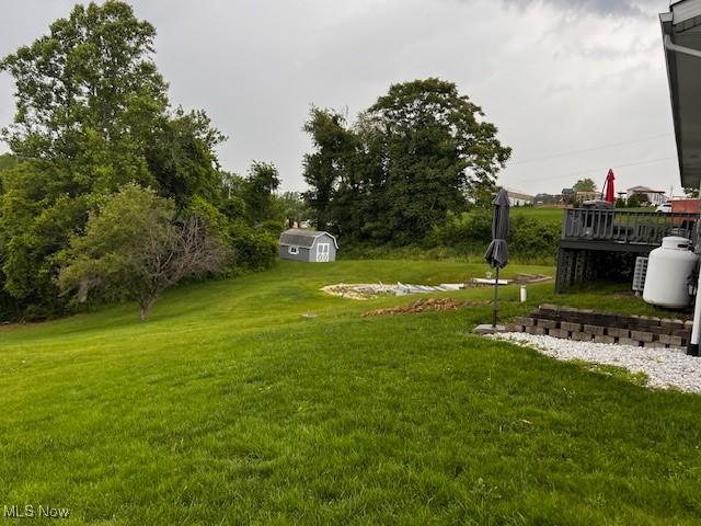 67682 Morristown Flushing Rd, Belmont, OH 43718 - view of grassy yard featuring a storage unit