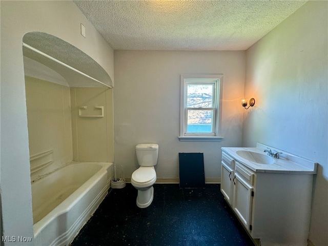 2634 Apple Ave, Lorain, OH 44055 - full bathroom featuring vanity, a textured ceiling, and shower / washtub combination