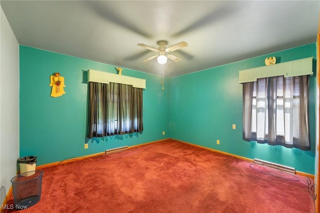 6567 Mount Everett Rd, Hubbard, OH 44425 - spare room with ceiling fan and carpet floors