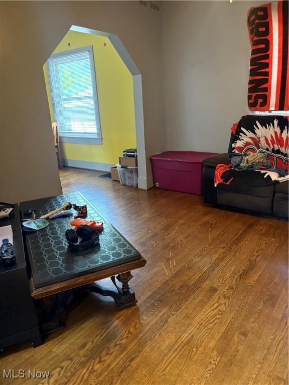 11 Front St, Rittman, OH 44270 - additional living space featuring wood finished floors and arched walkways