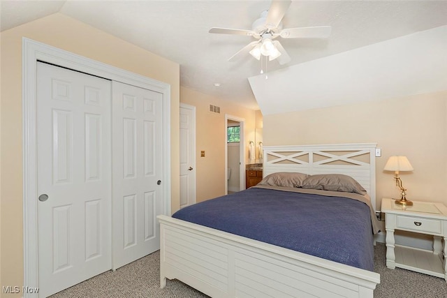 3514 Muriel Ave, Old Brooklyn, OH 44109 - bedroom with light carpet, a closet, and a ceiling fan