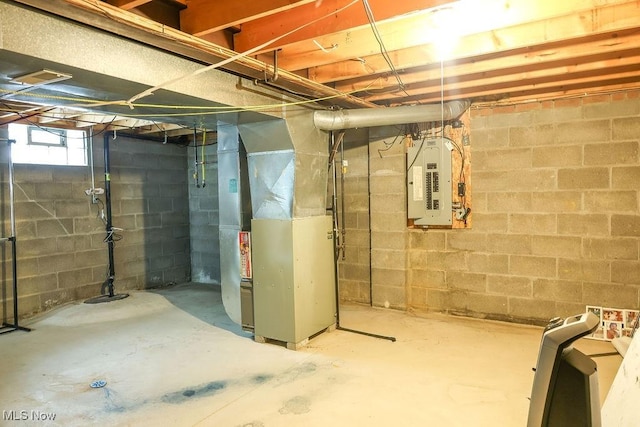 620 Ridgeline Dr, Cuyahoga Falls, OH 44223 - below grade area featuring electric panel and heating unit