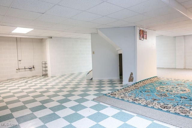 620 Ridgeline Dr, Cuyahoga Falls, OH 44223 - finished below grade area featuring tile patterned floors
