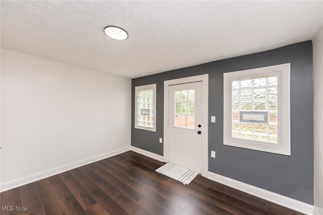 10310 Thrush Ave, Cleveland, OH 44111 - entryway featuring dark wood-style flooring and a textured ceiling