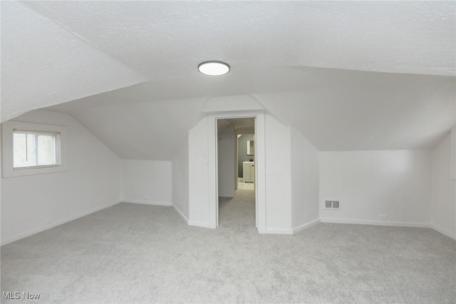 10310 Thrush Ave, Cleveland, OH 44111 - bonus room featuring carpet, lofted ceiling, and a textured ceiling