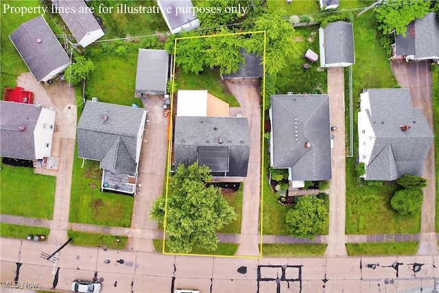 6207 Dartworth Dr, Parma, OH 44129 - aerial view of residential area with property parcel outlined