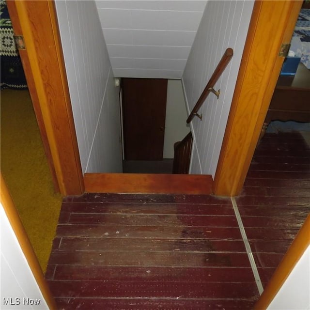 399 N Main St, Amsterdam, OH 43903 - stairs with hardwood / wood-style flooring
