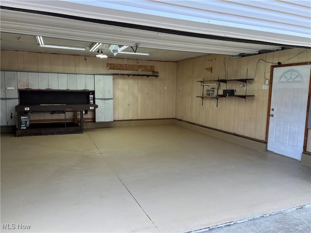 1749 Highview Ave, Akron, OH 44301 - garage with wood walls