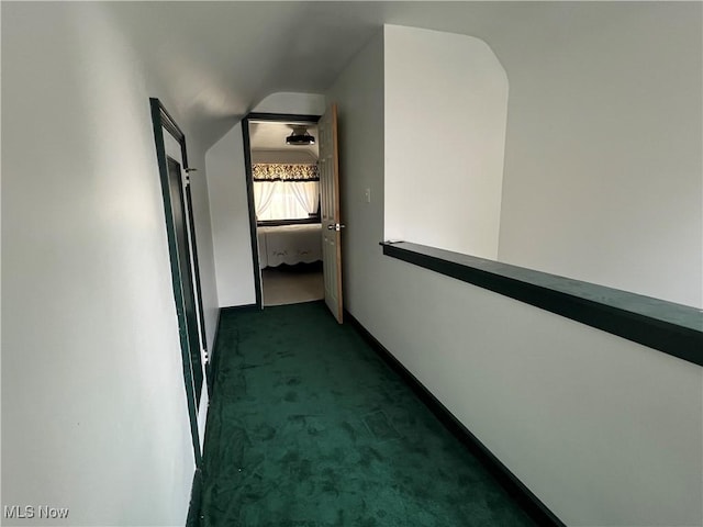 1749 Highview Ave, Akron, OH 44301 - corridor with dark colored carpet and baseboards