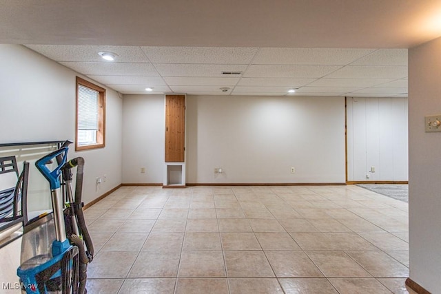 1805 Lealand Ave, Poland, OH 44514 - empty room featuring a paneled ceiling and light tile patterned floors