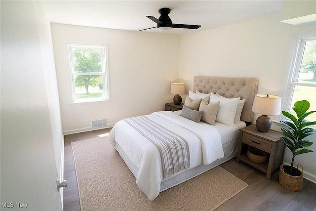 6580 Crossview Rd, Seven Hills, OH 44131 - bedroom with wood finished floors and ceiling fan