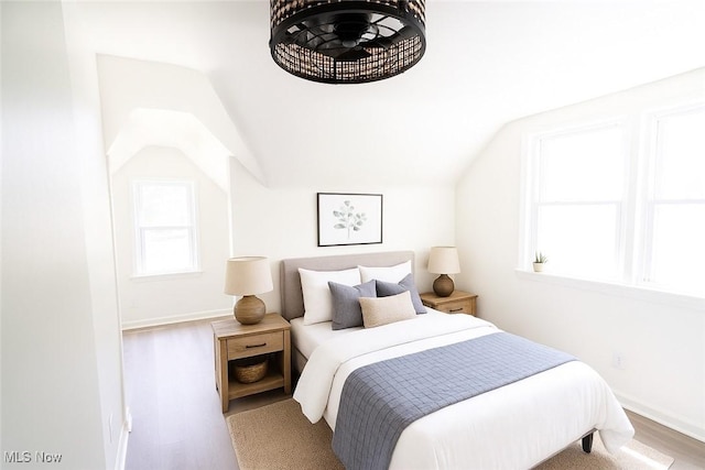 6580 Crossview Rd, Seven Hills, OH 44131 - bedroom with wood finished floors and vaulted ceiling