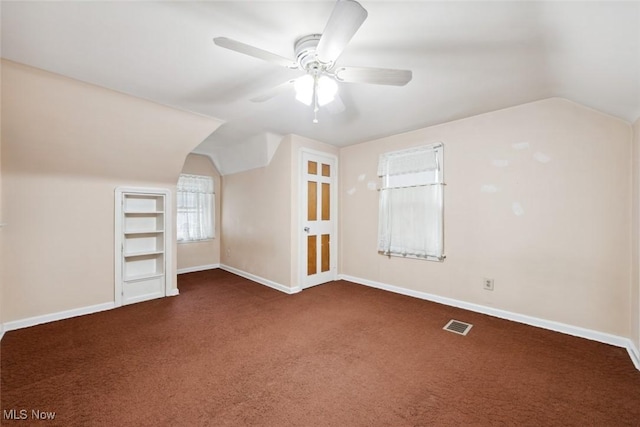 16200 Elsienna Ave, Cleveland, OH 44135 - bonus room featuring vaulted ceiling, dark colored carpet, and a ceiling fan