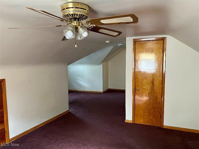 24850 Zeman Ave, Euclid, OH 44123 - bonus room featuring vaulted ceiling, carpet, and a ceiling fan
