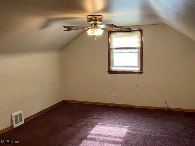 24850 Zeman Ave, Euclid, OH 44123 - bonus room with lofted ceiling, a ceiling fan, and carpet
