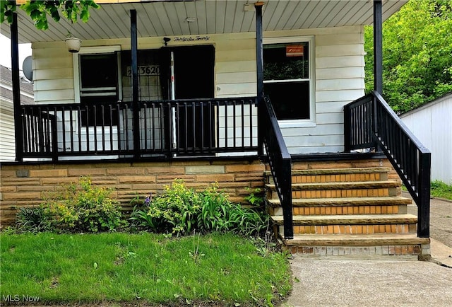 3620 E 63rd St, Cleveland, OH 44105 - doorway to property with covered porch