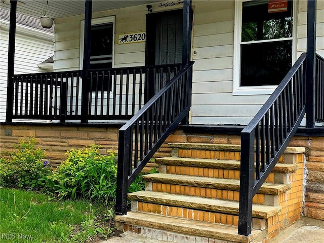 3620 E 63rd St, Cleveland, OH 44105 - doorway to property with covered porch