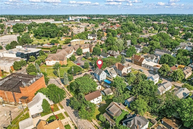 3676 E 69th St, Cleveland, OH 44105 - aerial view of property's location with nearby suburban area