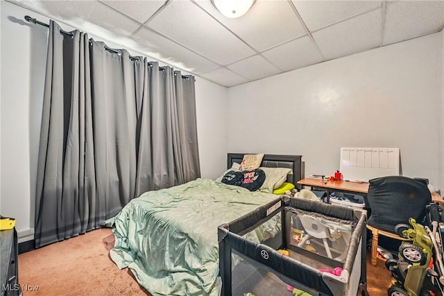 3676 E 69th St, Cleveland, OH 44105 - carpeted bedroom featuring a paneled ceiling