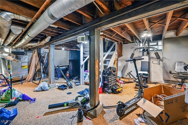 3676 E 69th St, Cleveland, OH 44105 - workout room featuring heating unit
