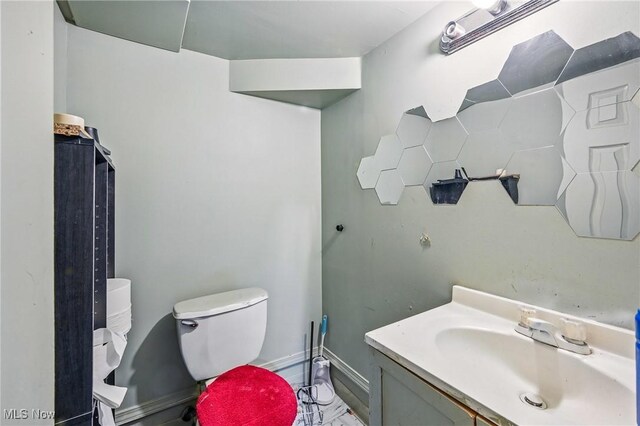 3676 E 69th St, Cleveland, OH 44105 - half bath with vanity and toilet