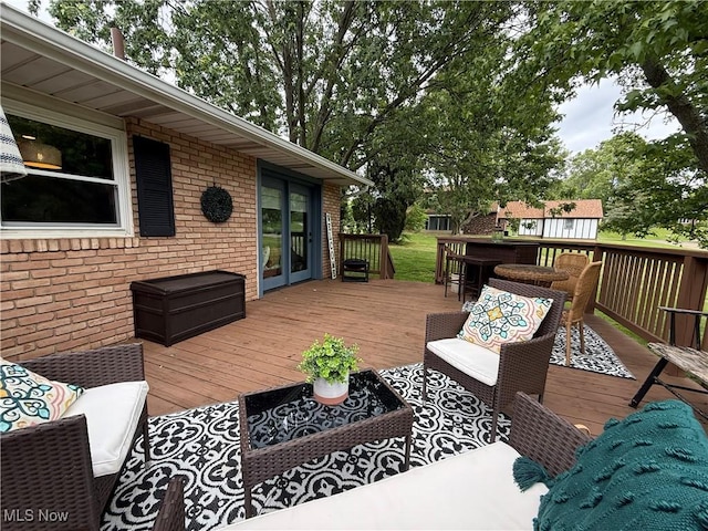 14003 N Highview Dr, Dalton, OH 44618 - deck with outdoor lounge area