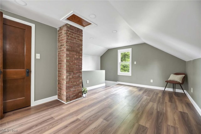 4328 W 56th St, Cleveland, OH 44144 - bonus room featuring wood finished floors and lofted ceiling