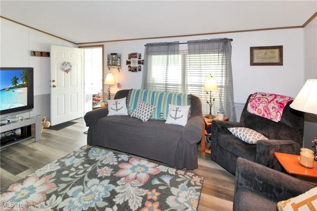 1660 N Compass Ave, Port Clinton, OH 43452 - living room with crown molding and wood finished floors