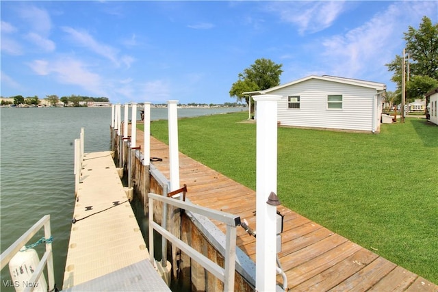 1660 N Compass Ave, Port Clinton, OH 43452 - dock with a water view and a yard
