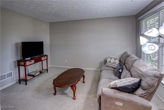 881 Brightwood Ct, Brunswick, OH 44212 - living area featuring a textured ceiling, plenty of natural light, and carpet