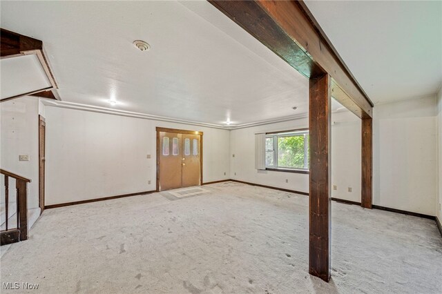 5769 Hurlburt Rd, Rome, OH 44085 - spare room featuring carpet floors and baseboards