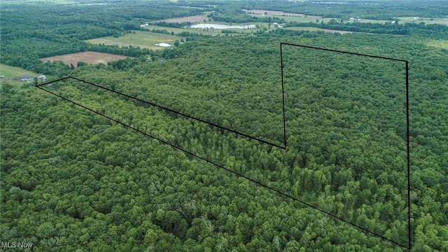 5769 Hurlburt Rd, Rome, OH 44085 - aerial view of property's location featuring a heavily wooded area and property parcel outlined