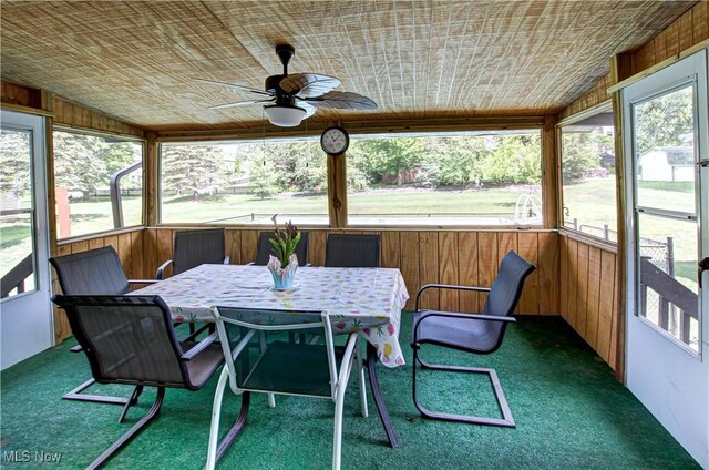 2121 Laurel Ln, Streetsboro, OH 44241 - sunroom / solarium with a ceiling fan and plenty of natural light