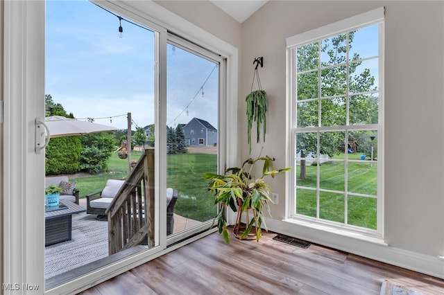 4532 Ridgestone Way, Medina, OH 44256 - entryway featuring healthy amount of natural light and wood finished floors