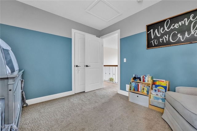 4532 Ridgestone Way, Medina, OH 44256 - recreation room with carpet and attic access