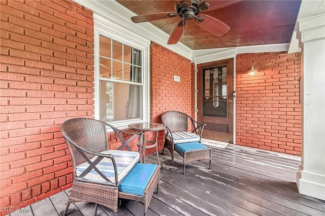1754 Edgewood St NE, Warren, OH 44483 - deck with ceiling fan