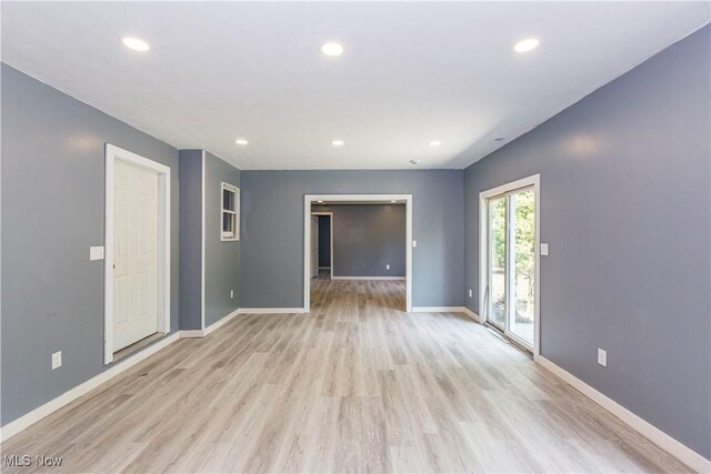 12604 Saint John Ave, Cleveland, OH 44111 - spare room featuring light wood-style flooring and recessed lighting