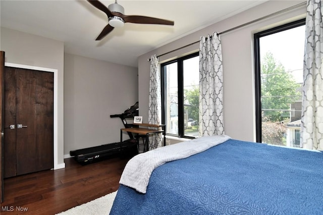 604 Marquardt Ave, Cleveland, OH 44113 - bedroom featuring wood finished floors and ceiling fan