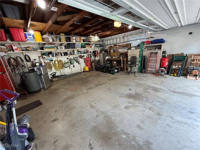 22399 Township Rd Unit 1203, West Lafayette, OH 43845 - garage featuring a workshop area